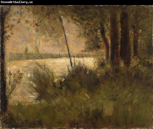 Georges Seurat Grassy Riverbank